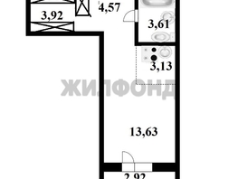 Продается Студия Забалуева ул, 28.1 м², 2500000 рублей