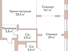 Продается 3-комнатная квартира ЖК Флора и Фауна, 18а, 88.5  м&sup2;, 20400000 рублей