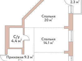 Продается 3-комнатная квартира ЖК Флора и Фауна, 18а, 68.4  м&sup2;, 16850000 рублей