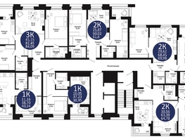 Продается 3-комнатная квартира ЖК Первый на Рябиновой, 84.09  м², 9601991 рублей