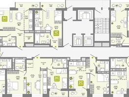 Продается 3-комнатная квартира ЖК Счастливый квартал, дом 2, 60.8  м², 9090000 рублей