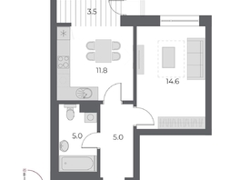 Продается 1-комнатная квартира ЖК ОСКАР, дом 1, 39.7  м², 9250000 рублей