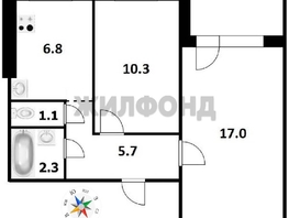 Продается 2-комнатная квартира Комсомольская ул, 45.1  м², 4150000 рублей