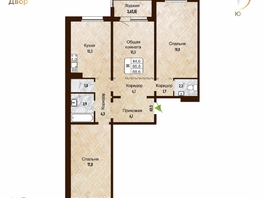 Продается 3-комнатная квартира ЖК Новый горизонт, дом 4, 88.6  м², 10300000 рублей