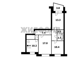 Продается 3-комнатная квартира Тайгинская ул, 66.5  м², 6300000 рублей