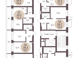 Продается Студия ЖК Зеленый город, дом 1, 34.4 м², 5903000 рублей