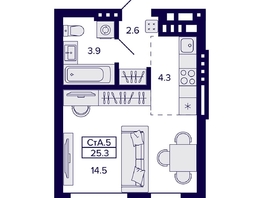 Продается Студия ЖК Сподвижники, 25.3 м², 4200000 рублей