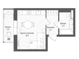 Продается Студия ЖК Тетрис, корпус 1, 27.7  м&sup2;, 6328800 рублей