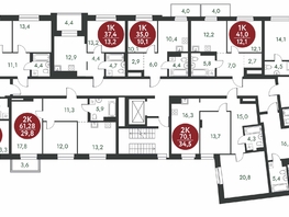 Продается 3-комнатная квартира ЖК Скандинавские кварталы, дом 1, 78.08  м², 9654400 рублей