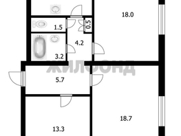 Продается 3-комнатная квартира Забалуева ул, 74.1 м², 6800000 рублей