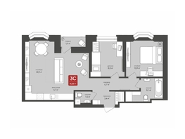 Продается 3-комнатная квартира ЖК Промышленная 7, 61.55  м&sup2;, 11158180 рублей