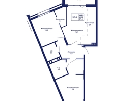 Продается 3-комнатная квартира ЖК Gorizont (Горизонт), дом 2, 71.1  м², 8800000 рублей