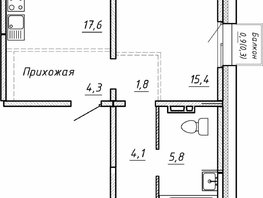 Продается 2-комнатная квартира ЖК Гренландия, Лес дом №5, 64.4  м², 7090000 рублей