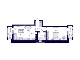 Продается 2-комнатная квартира ЖК Grando (Грандо), 53.6  м², 9900000 рублей