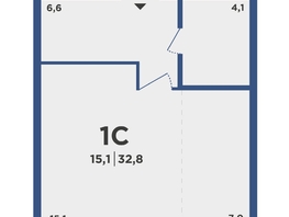 Продается Студия ЖК Поколение, дом 2, 32.8  м², 4250465 рублей