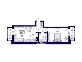 Продается 2-комнатная квартира ЖК Grando (Грандо), 53.9  м², 9900000 рублей