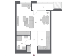 Продается Студия ЖК Беринг, дом 3, 41.19  м², 7750000 рублей