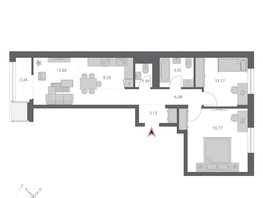 Продается 3-комнатная квартира ЖК Беринг, дом 3, 72.93  м&sup2;, 13200000 рублей