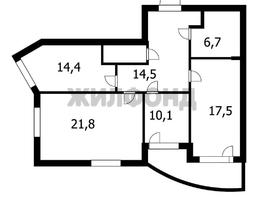 Продается 3-комнатная квартира Фрунзе ул, 91.1 м², 14880000 рублей