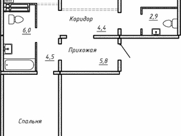 Продается 3-комнатная квартира ЖК Гренландия, Лес дом №5, 82.8  м², 9490000 рублей