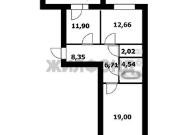 Продается 2-комнатная квартира 1-й Римского-Корсакова пер, 65.4  м², 11250000 рублей