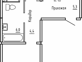 Продается 2-комнатная квартира ЖК Самоцветы, Бирюза дом 1, 66.8  м², 6400000 рублей