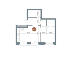 Продается 2-комнатная квартира ЖК 19/56 Кварталы Телецентра, сек 5, 41.43  м², 7690000 рублей