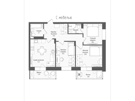 Продается 4-комнатная квартира ЖК Тетрис, корпус 1, 77.6  м², 13134100 рублей