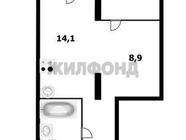 Продается 1-комнатная квартира Аникина ул, 45.7  м&sup2;, 6300000 рублей