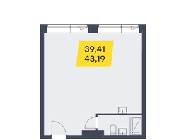 Продается Офис АК Land Lord (Ленд Лорд), башня С, 43.19  м², 9933700 рублей