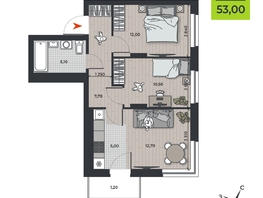 Продается 3-комнатная квартира ЖК ДНК, 53  м&sup2;, 7268000 рублей