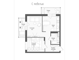 Продается 2-комнатная квартира ЖК Тетрис, корпус 2, 52.4  м&sup2;, 10300950 рублей