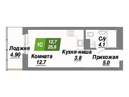 Продается Студия ЖК Калининский квартал, дом 3, 25.6  м², 4482560 рублей
