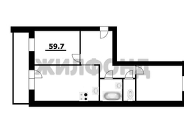 Продается 3-комнатная квартира ЖК Аквамарин, дом 1/2, 59.7  м&sup2;, 6400000 рублей