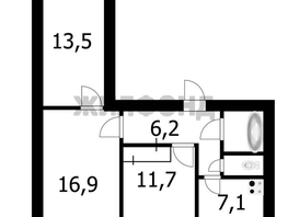 Продается 3-комнатная квартира Рельсовая ул, 60  м&sup2;, 7790000 рублей