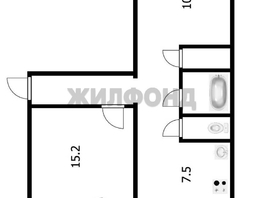 Продается 2-комнатная квартира Краснообск, 45.6  м&sup2;, 3900000 рублей
