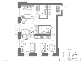 Продается 3-комнатная квартира ЖК Спектр, дом 10, 77.64  м&sup2;, 14001000 рублей