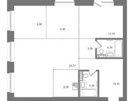 Продается 3-комнатная квартира ЖК Спектр, дом 10, 91.61  м&sup2;, 16090000 рублей