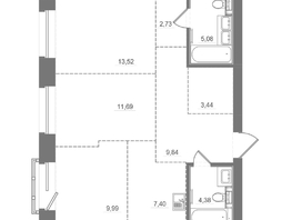 Продается 2-комнатная квартира ЖК Спектр, дом 10, 67.46  м&sup2;, 11290000 рублей