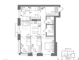 Продается 4-комнатная квартира ЖК Спектр, дом 10, 81.48  м&sup2;, 15048000 рублей