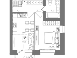 Продается Студия ЖК Спектр, дом 9, 42.99  м&sup2;, 6990000 рублей