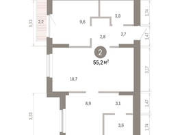 Продается 2-комнатная квартира ЖК Пшеница, 6.1, 55.16  м&sup2;, 8010000 рублей