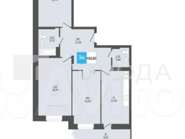Продается 3-комнатная квартира ЖК Ельцовский, 1-2 б/с, 102.9  м&sup2;, 11000000 рублей