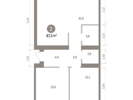 Продается 2-комнатная квартира ЖК Пшеница, дом 5.2, 87.25  м&sup2;, 11360000 рублей