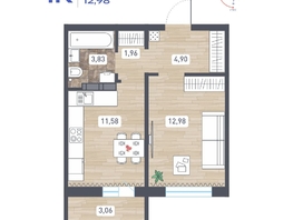 Продается 1-комнатная квартира ЖК Радуга Сибири, дом 14, 36.78  м&sup2;, 4597500 рублей