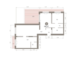 Продается 2-комнатная квартира ЖК Европейский берег, дом 46, 106.74  м&sup2;, 17290000 рублей