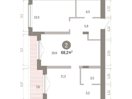 Продается 2-комнатная квартира ЖК Европейский берег, дом 46, 68.23  м&sup2;, 11740000 рублей