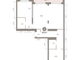 Продается 2-комнатная квартира ЖК Европейский берег, дом 46, 95.53  м&sup2;, 15820000 рублей
