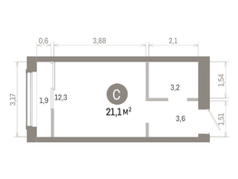 Продается Студия ЖК Европейский берег, дом 46, 21.06  м&sup2;, 5300000 рублей