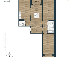 Продается 3-комнатная квартира ЖК Галактика, дом 4 Марс, 93.7  м&sup2;, 13400000 рублей